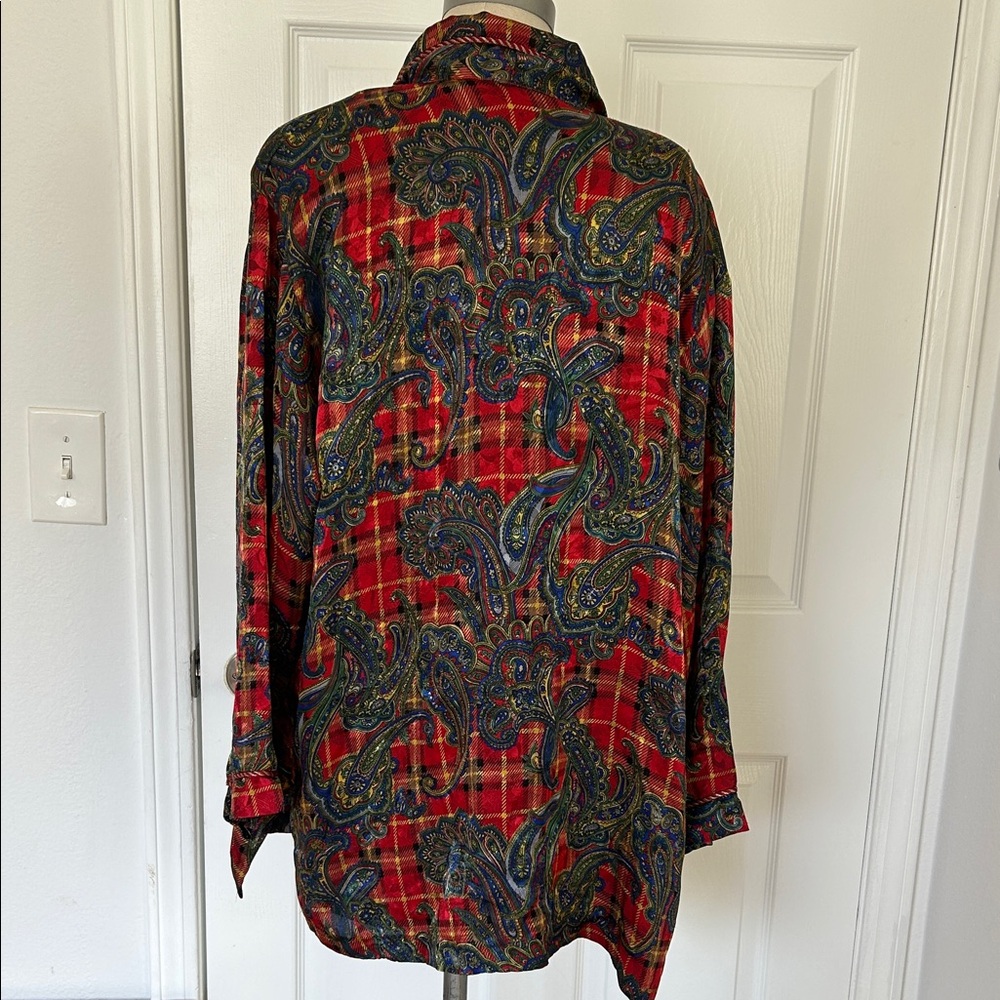 Dior Red and Blue Paisley Robe - Picture 5 of 5